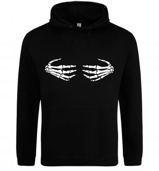 Чоловіча толстовка (худі) skeleton hands Чорний фото