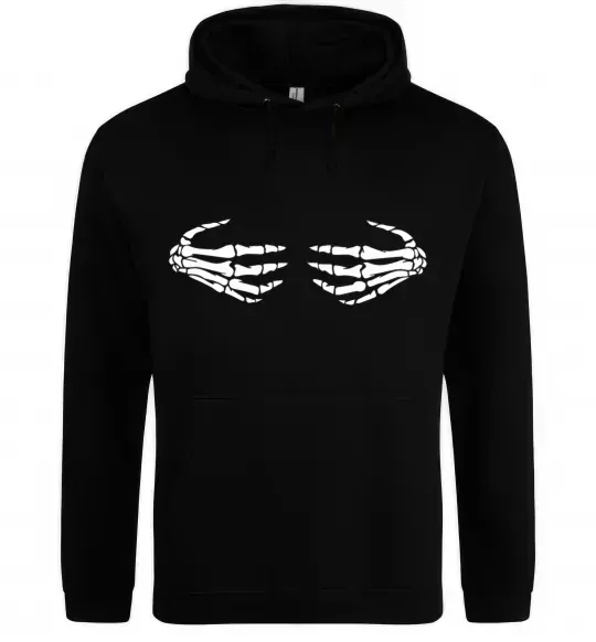 Жіноча толстовка (худі) skeleton hands Чорний фото