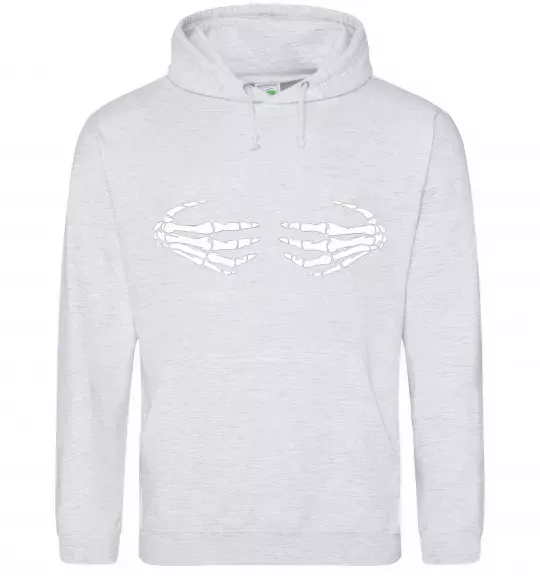 Жіноча толстовка (худі) skeleton hands Сірий меланж фото