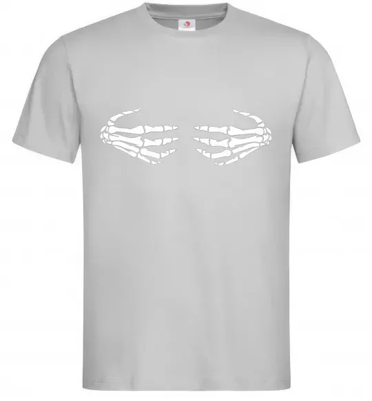 Чоловіча футболка skeleton hands Сірий фото