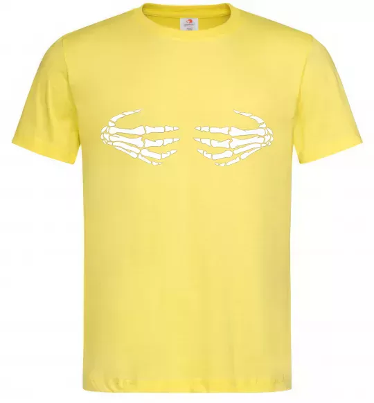 Чоловіча футболка skeleton hands Лимонний фото
