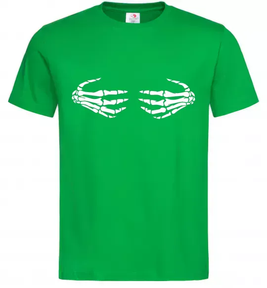 Чоловіча футболка skeleton hands Зелений фото