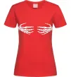 Жіноча футболка skeleton hands Червоний Жіноча футболка skeleton hands Червоний фото