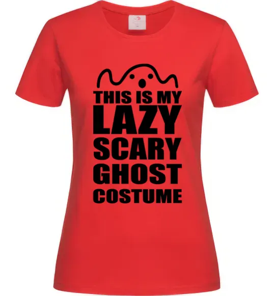 Женская футболка lazy costume Красный фото