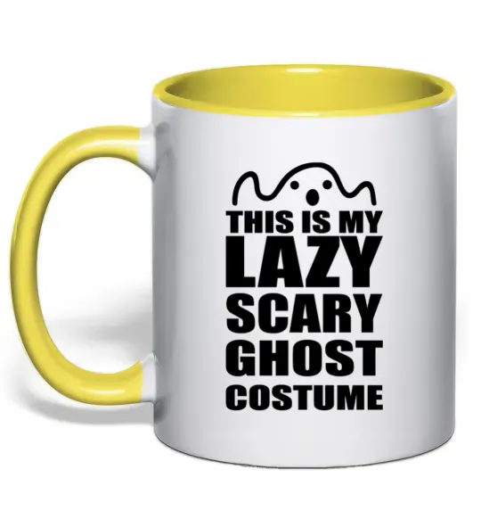 Чашка з кольоровою ручкою lazy costume Сонячно жовтий фото