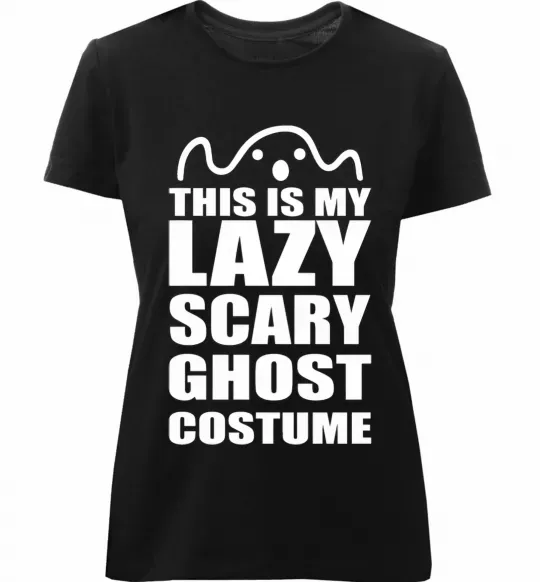 Женская премиум футболка lazy costume Черный фото