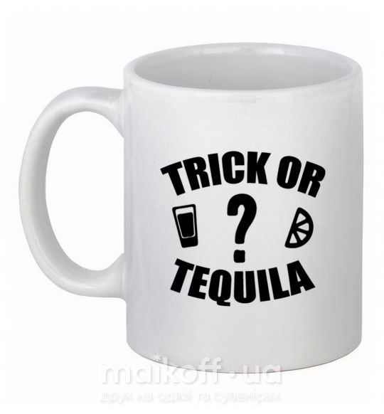 Чашка керамическая trick or tequila Белый фото
