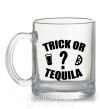 Чашка скляна trick or tequila Прозорий фото