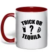 Чашка с цветной ручкой trick or tequila Красный Чашка с цветной ручкой trick or tequila Красный фото