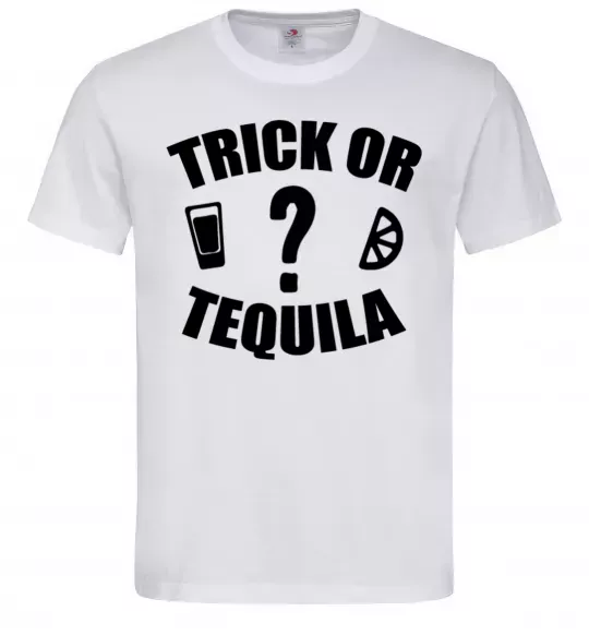 Мужская футболка trick or tequila Белый фото