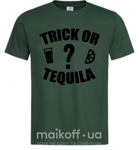 Мужская футболка trick or tequila Темно-зеленый фото