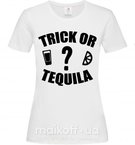 Жіноча футболка trick or tequila Білий фото