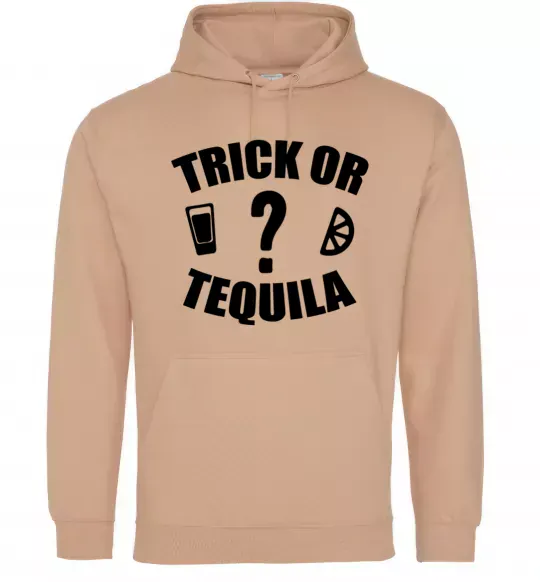 Мужская толстовка (худи) trick or tequila Песочный фото