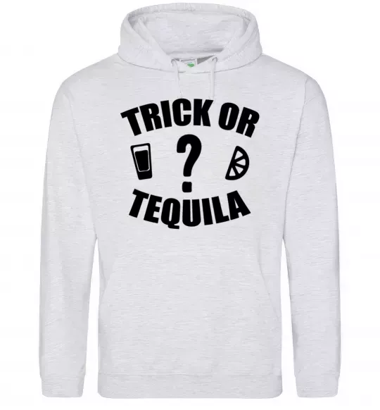 Женская толстовка (худи) trick or tequila Серый меланж фото