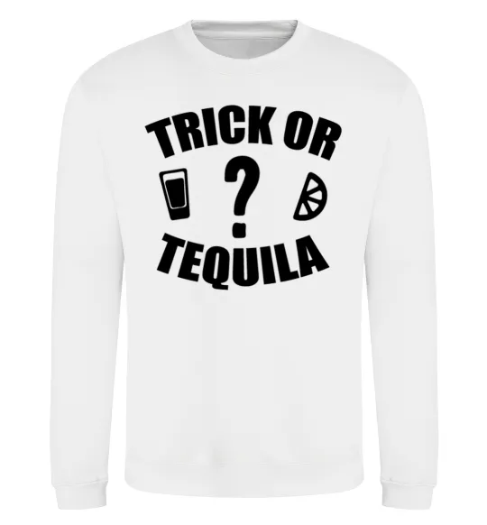 Світшот trick or tequila Білий фото