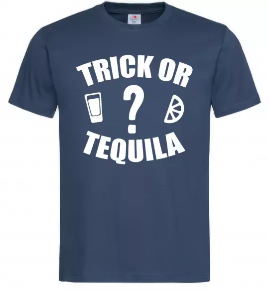 Мужская футболка trick or tequila Темно-синий фото