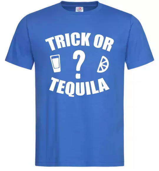 Мужская футболка trick or tequila Ярко-синий фото