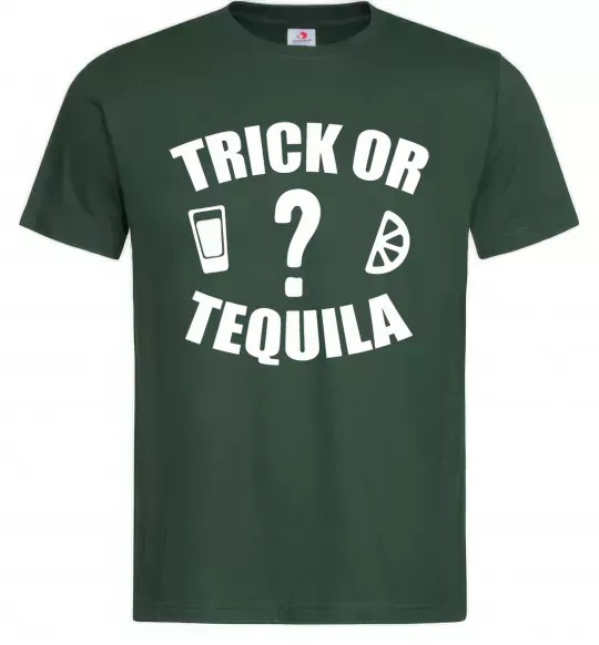 Мужская футболка trick or tequila Темно-зеленый фото