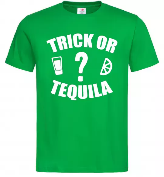 Мужская футболка trick or tequila Зеленый фото