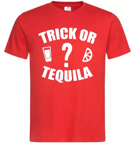 Мужская футболка trick or tequila Красный фото