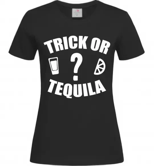 Жіноча футболка trick or tequila Чорний фото