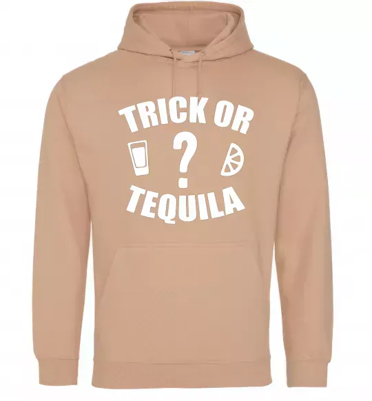 Женская толстовка (худи) trick or tequila Песочный фото