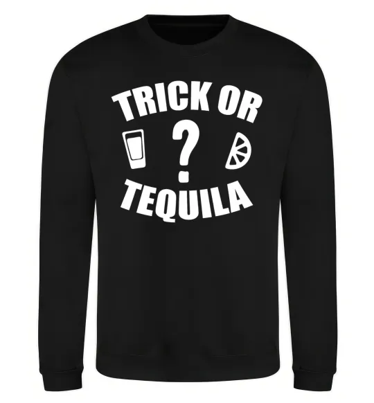 Світшот trick or tequila Чорний фото