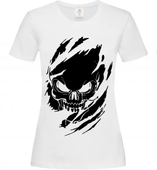 Женская футболка Череп ексклюзив Белый фото