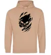 Мужская толстовка (худи) Череп ексклюзив Песочный Мужская толстовка (худи) Череп ексклюзив Песочный фото