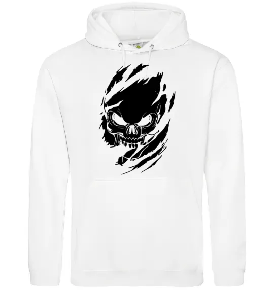 Жіноча толстовка (худі) Череп ексклюзив Білий фото