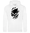 Жіноча толстовка (худі) Череп ексклюзив Білий фото