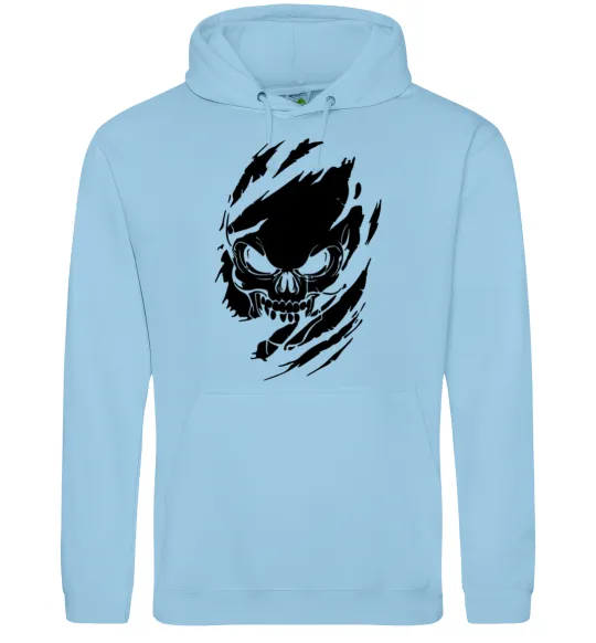 Женская толстовка (худи) Череп ексклюзив Голубой фото