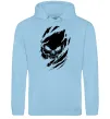 Женская толстовка (худи) Череп ексклюзив Голубой фото