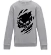 Детский Свитшот Череп ексклюзив Серый меланж фото