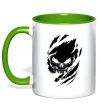 Чашка с цветной ручкой Череп ексклюзив Лаймовый Чашка с цветной ручкой Череп ексклюзив Лаймовый фото