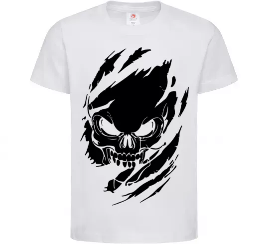 Дитяча футболка Череп ексклюзив Білий фото