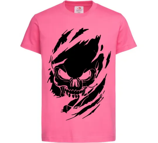 Дитяча футболка Череп ексклюзив Яскраво-рожевий фото