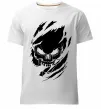 Мужская премиум футболка Череп ексклюзив Белый фото