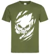Чоловіча футболка Череп ексклюзив Оливковий фото