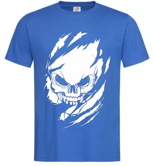 Чоловіча футболка Череп ексклюзив Яскраво-синій фото