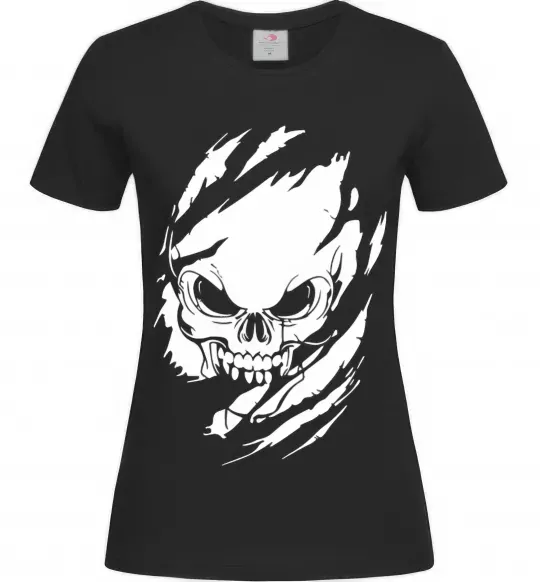 Женская футболка Череп ексклюзив Черный фото