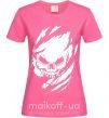Женская футболка Череп эксклюзив Ярко-розовый фото