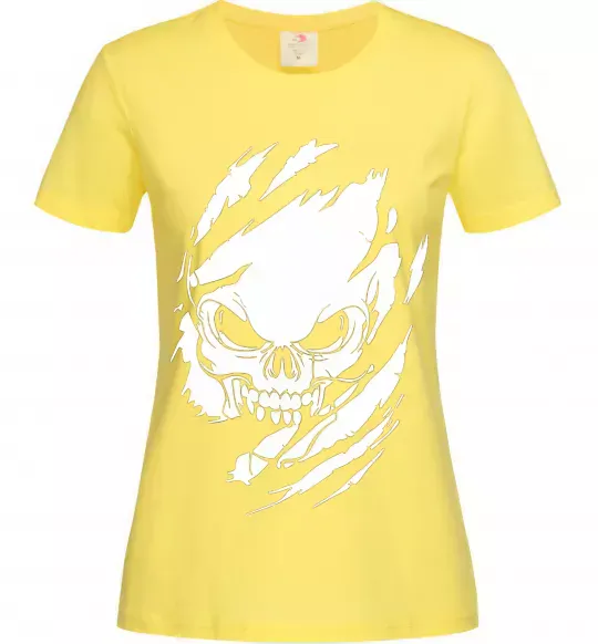 Женская футболка Череп ексклюзив Лимонный фото
