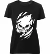 Женская премиум футболка Череп ексклюзив Черный фото
