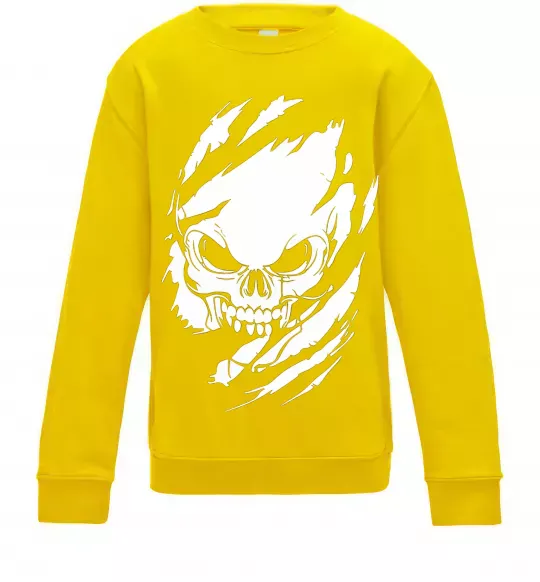 Детский Свитшот Череп ексклюзив Солнечно желтый фото