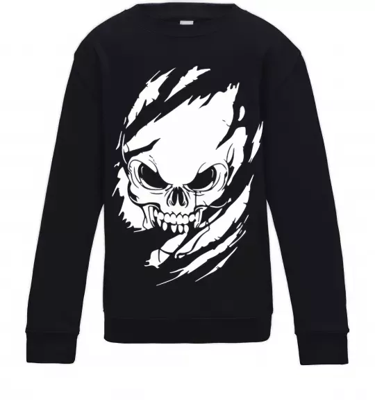 Детский Свитшот Череп ексклюзив Черный фото
