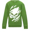 Детский Свитшот Череп ексклюзив Лаймовый фото