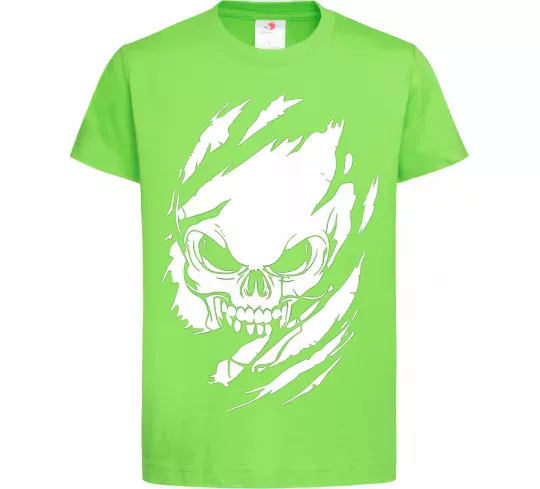 Дитяча футболка Череп ексклюзив Лаймовий фото