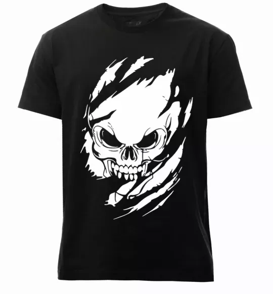 Мужская премиум футболка Череп ексклюзив Черный фото