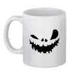 Чашка керамическая scary smile Белый фото